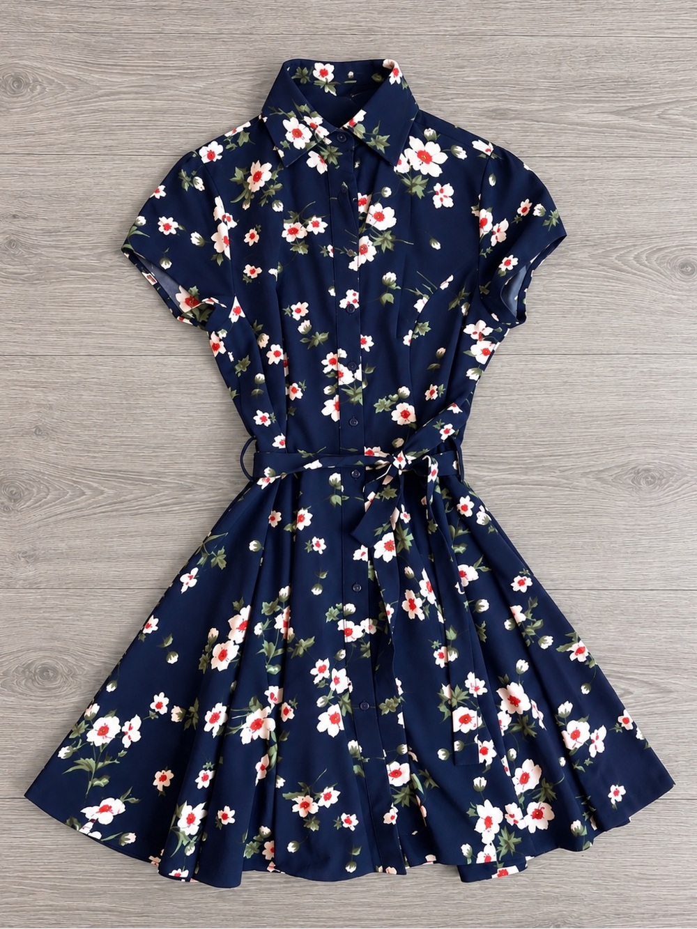 Pink Owl | NAVY Floral Dress: Small